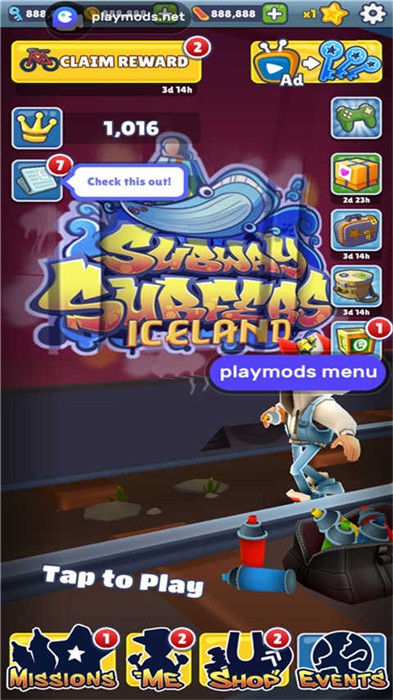 地铁跑酷playmods安卓全地图版 V3.14.1